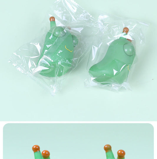 Hot Sale Green PVC Squishy Eye Pop Bug Toy Squeeze Eye Bouncing Worm Fidget Caterpillar for Age 5-7 for Christmas Birthday Gift
